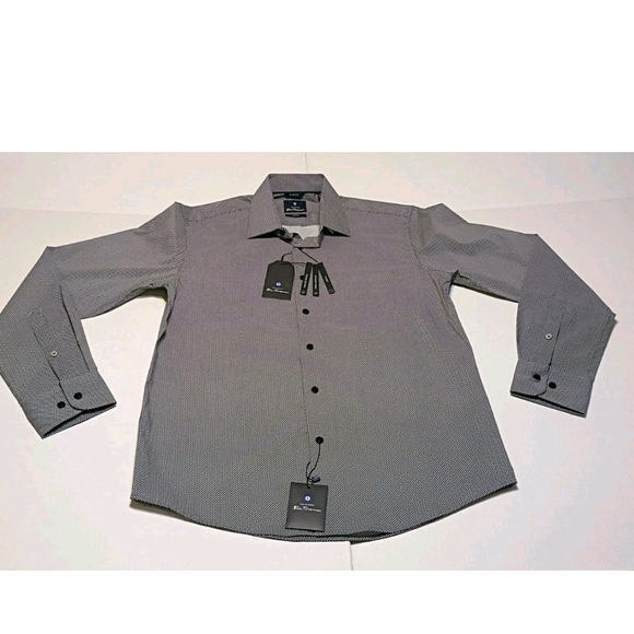 Ben Sherman Black and Gray Dress Shirt - Picture 1 of 8